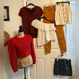 XS Women’s Mystery Box Bundle lot of 6 clothing items Hollister, wild fable etc!